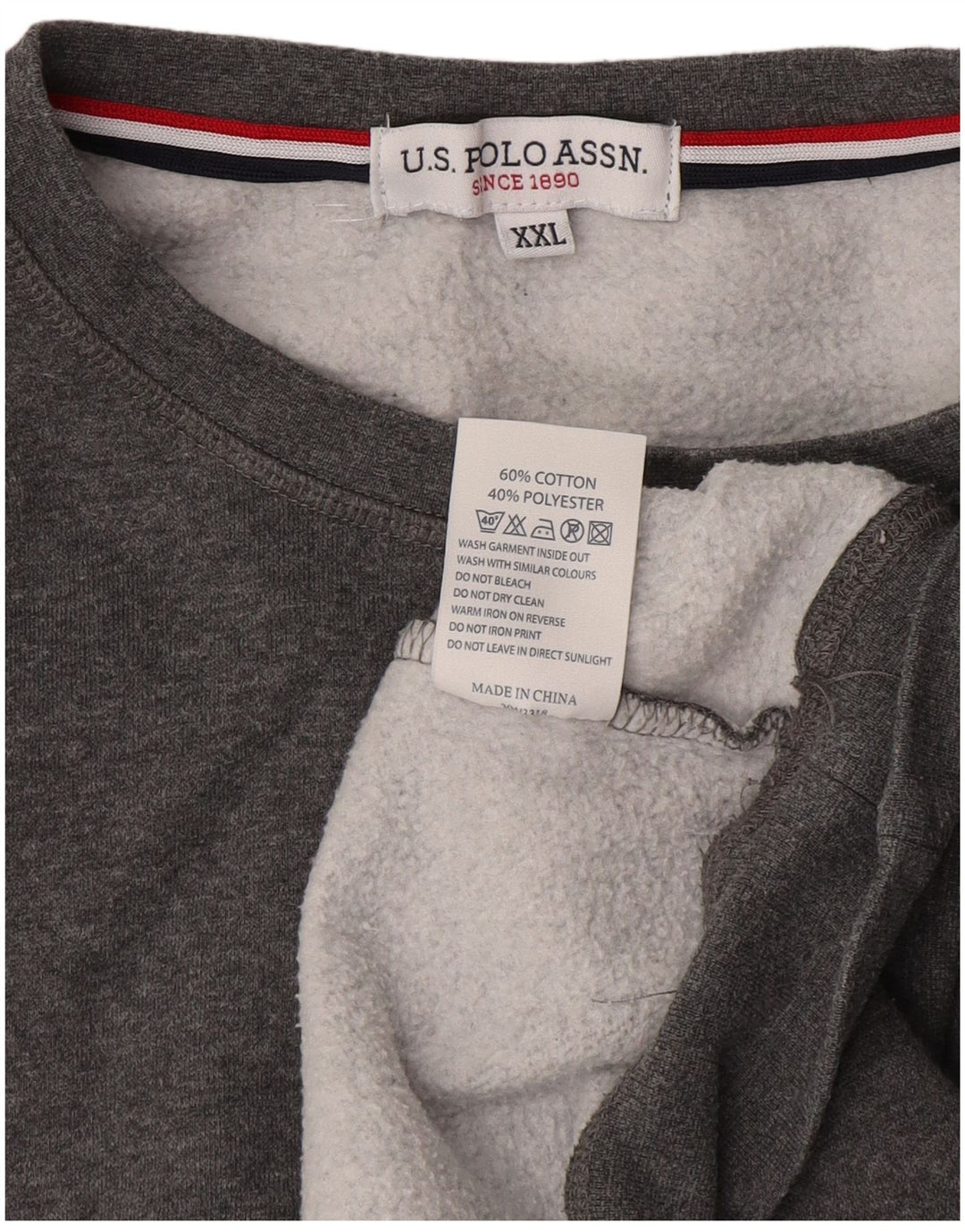 U.S. Polo Assn. Sweat-Shirt Homme 2XL Gris Coton