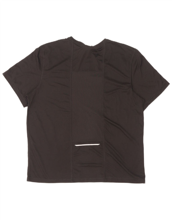 Reebok T-shirt graphique pour hommes, grand, noir, polyester