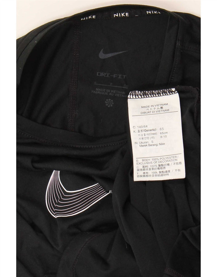 Nike Garçons Dri Fit Graphic T-Shirt Top 8-9 ans Petit Noir Polyester