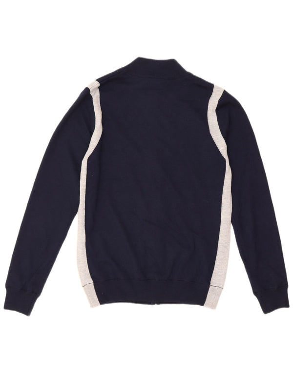 Calvin Klein Pull Cardigan pour Femme UK 10 Petit Bleu Marine Colorblock