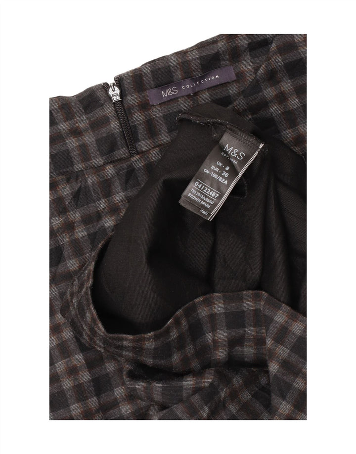 Marks & Spencer Chemisier à manches 3/4 pour femme UK 8 Petit carreaux gris