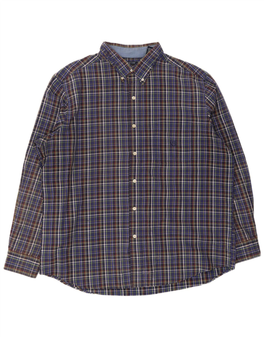 Chaps Chemise Homme Easy Care XL Bleu Carreaux Coton