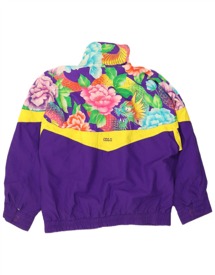 ODLO Veste Anorak Oversize Femme EU 36 Petit Violet Floral Polyester