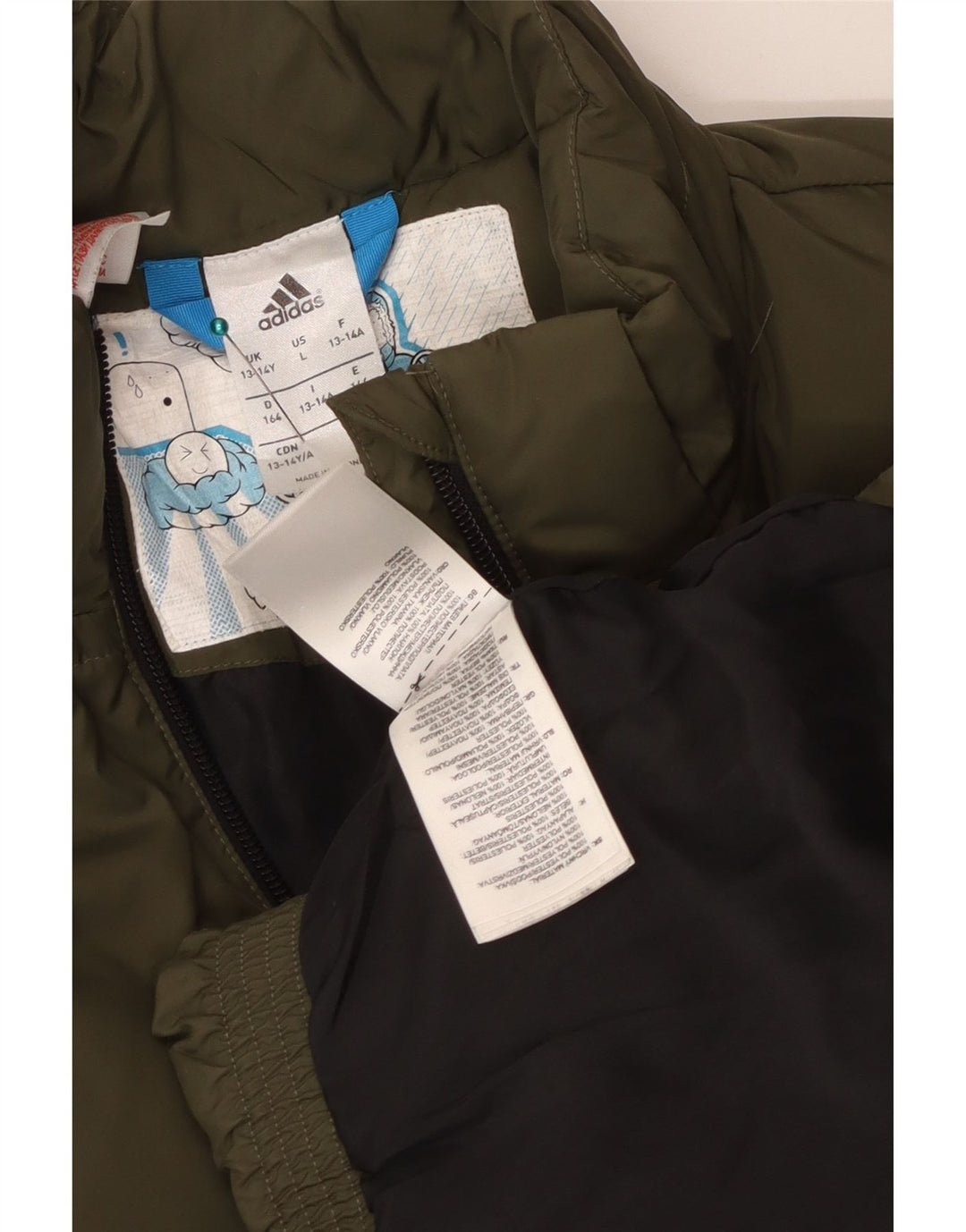 Veste matelassée Adidas Garçon 13-14 ans Kaki Polyester
