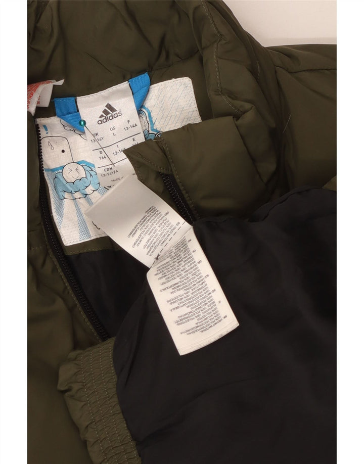 Veste matelassée Adidas Garçon 13-14 ans Kaki Polyester