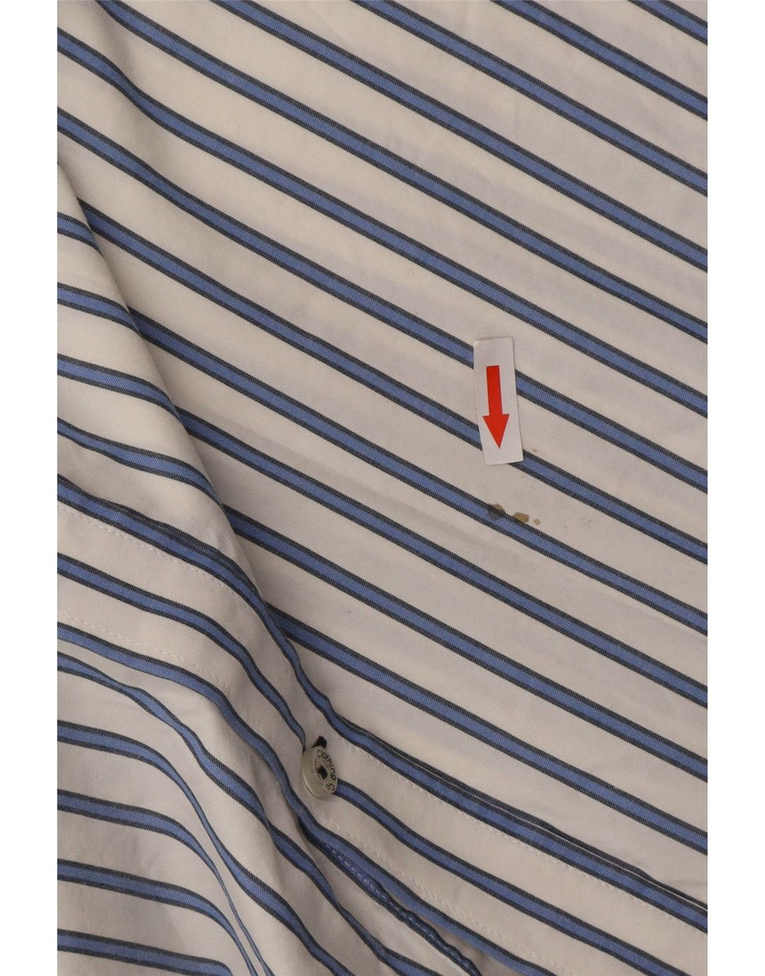 Crew Clothing Chemise coupe classique pour homme 2XL en coton rayé blanc