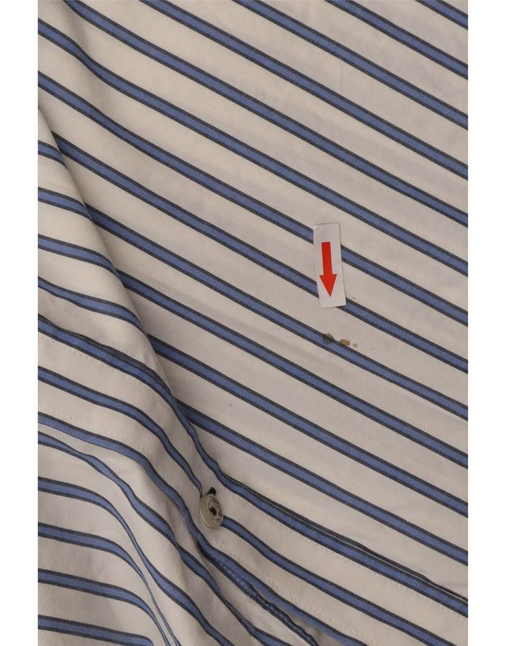 Crew Clothing Chemise coupe classique pour homme 2XL en coton rayé blanc