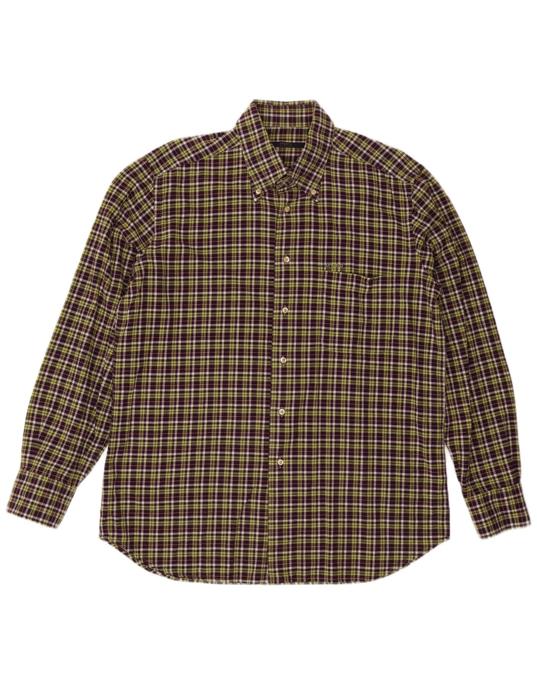 UNGARO Chemise Homme Taille 43 17 XL Violet Carreaux