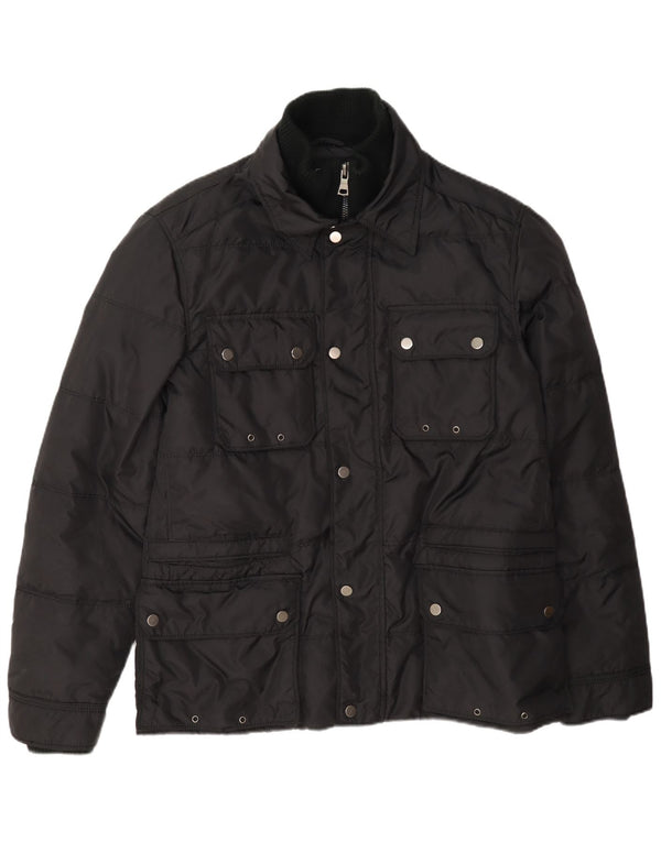 Best Company Veste matelassée pour homme UK 38 Medium Noir Nylon