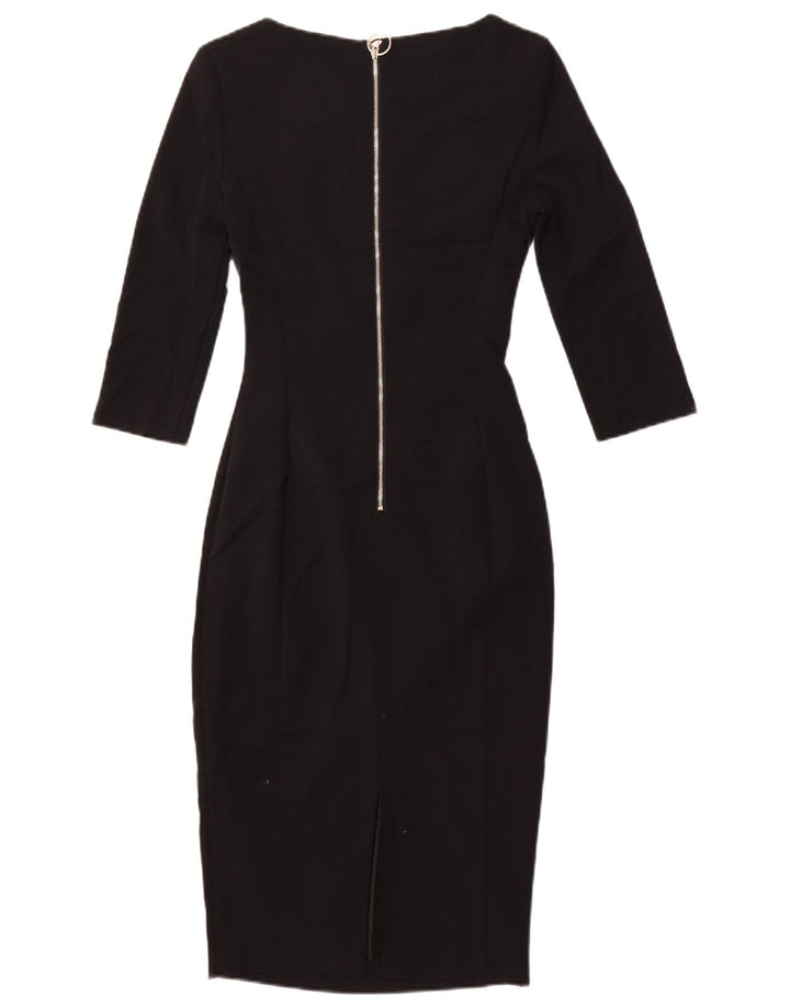 Marks & Spencer Robe moulante à manches 3/4 pour femme UK 6 XS Noir Polyester
