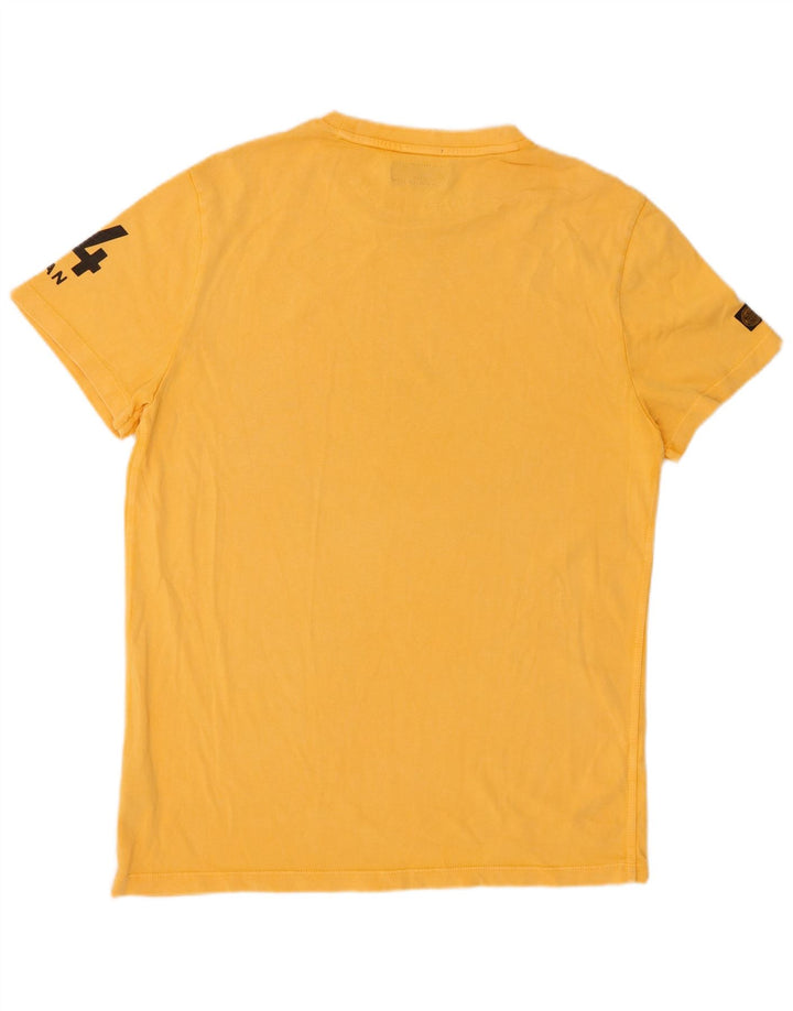SUPERDRY T-Shirt Graphique Top XL Jaune Coton Homme