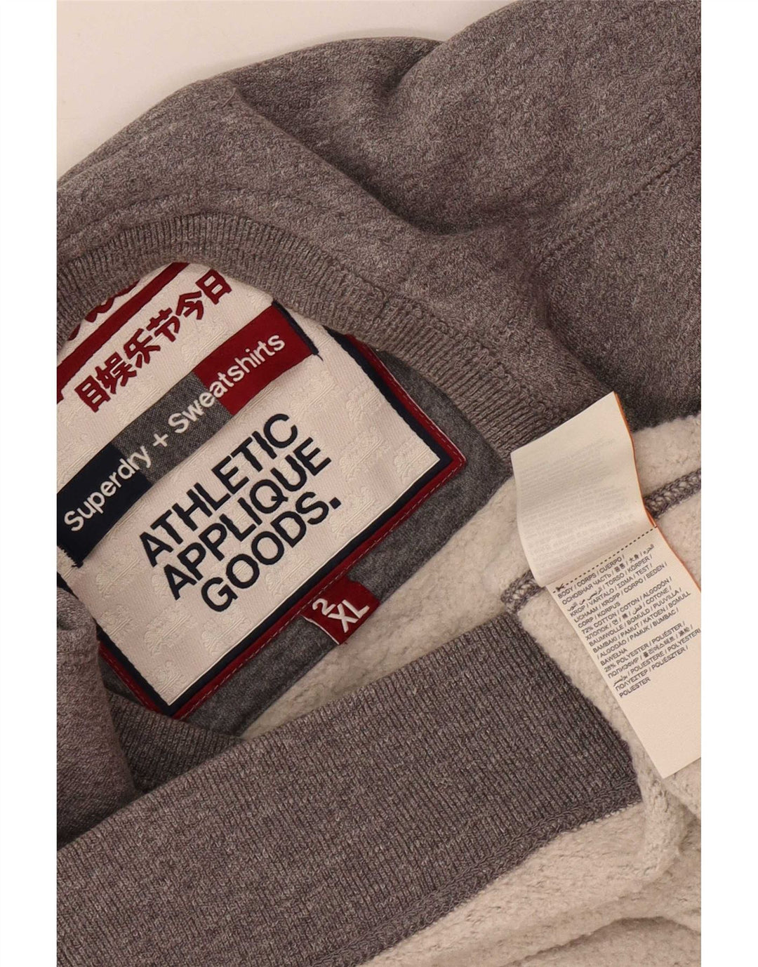 Superdry Sweat-shirt graphique pour homme 2XL Gris chiné en coton