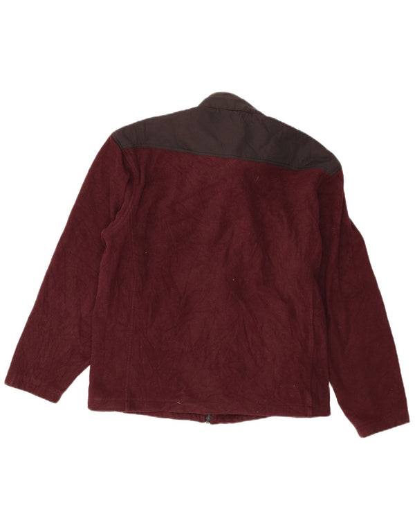 Champion Veste polaire pour homme UK 40 Large Marron Colorblock Polyester