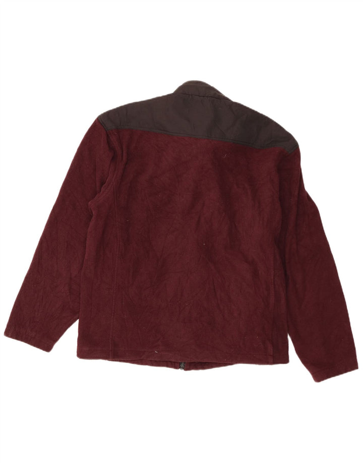 Champion Veste polaire pour homme UK 40 Large Marron Colorblock Polyester