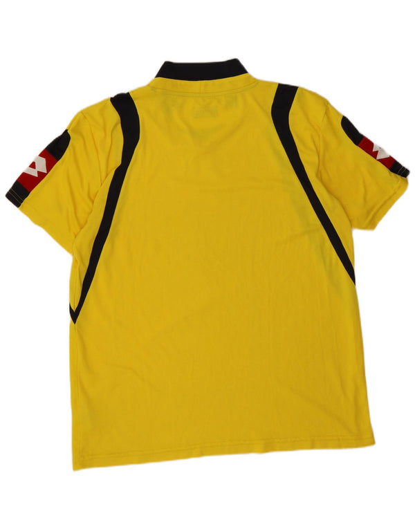 Lotto T-Shirt Homme Top 2XL Jaune Colorblock Polyester