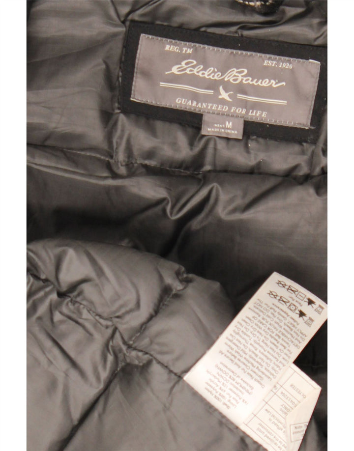 EDDIE BAUER Veste coupe-vent à capuche pour homme UK 38 Medium Black Nylon