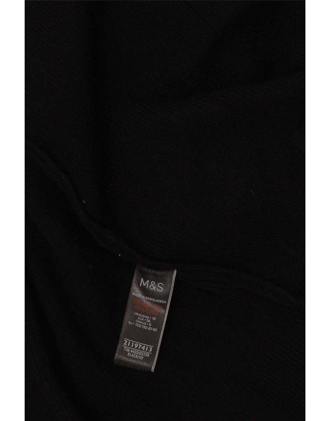Marks & Spencer Pull cardigan long pour femme UK 10 Small Noir