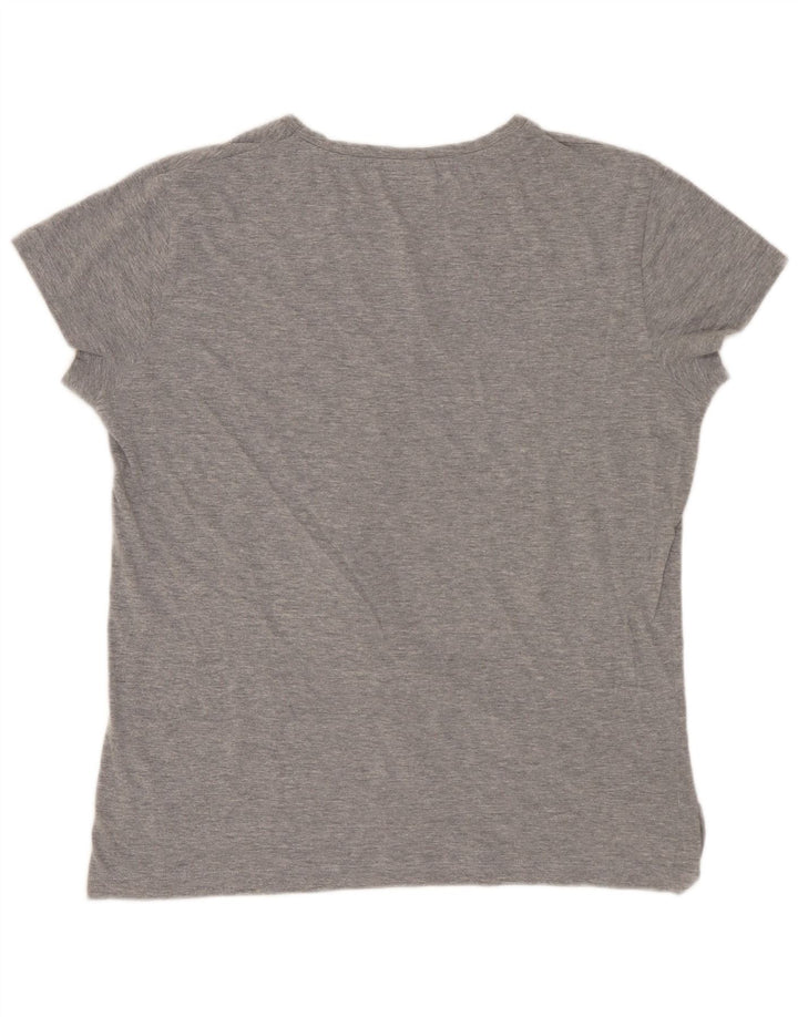LOTTO T-Shirt Femme Top UK 44 Gris Moyen Coton
