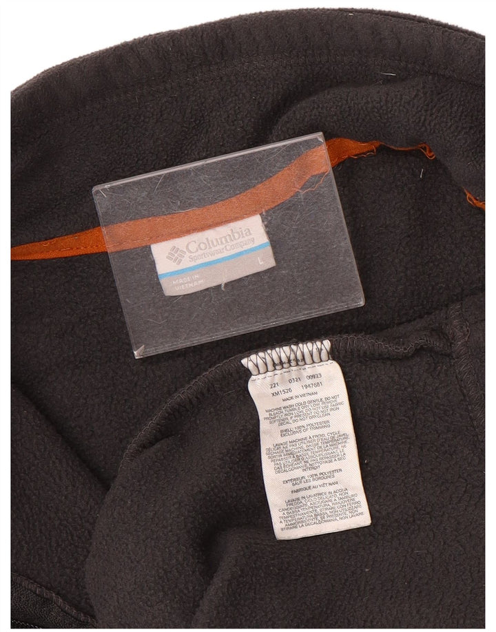 Columbia Pull polaire à col zippé pour homme, taille L, gris, polyester