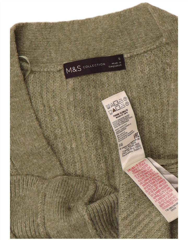 MARKS & SPENCER Pull cardigan surdimensionné pour femme UK 10 Petit Vert