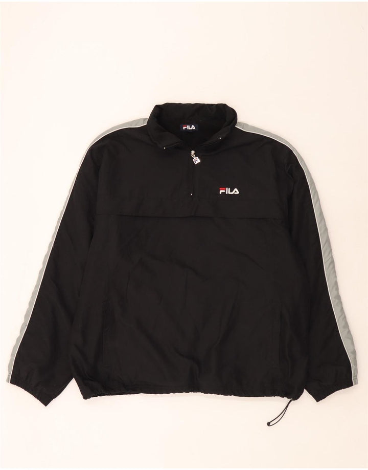 Fila Veste coupe-vent pull-over pour homme UK 42 XL Noir Polyester