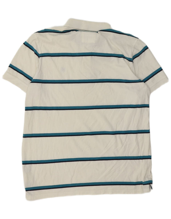 Crew Clothing Polo Homme XL Blanc Rayé Coton