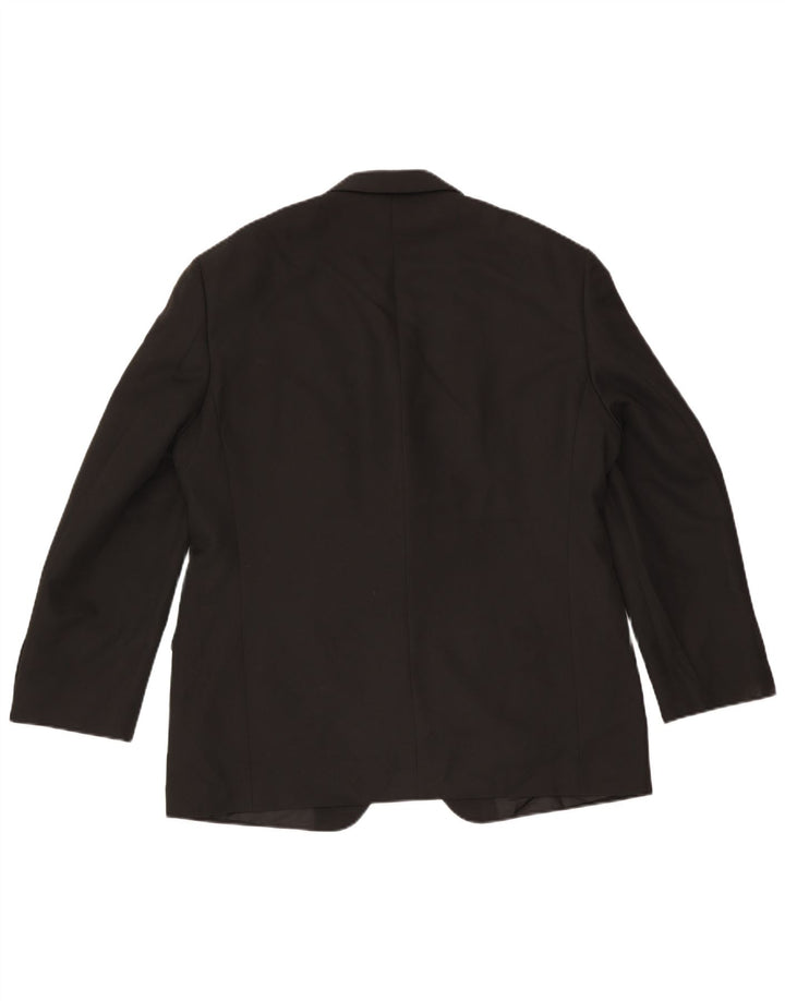 Marks & Spencer Veste blazer à 3 boutons pour homme UK 42 Large Noir Polyester