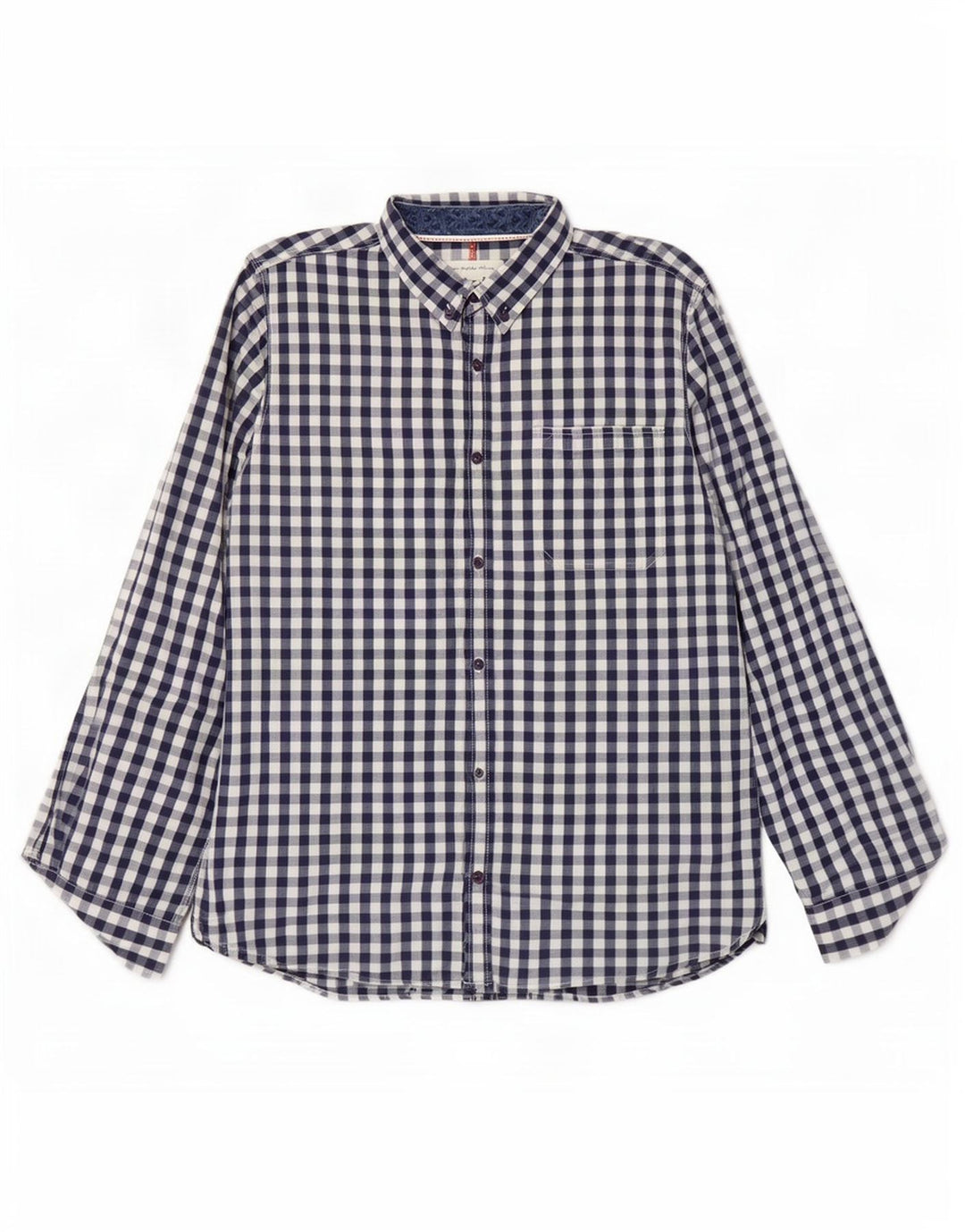 Weird Fish Chemise Homme XL Bleu Marine Vichy Coton