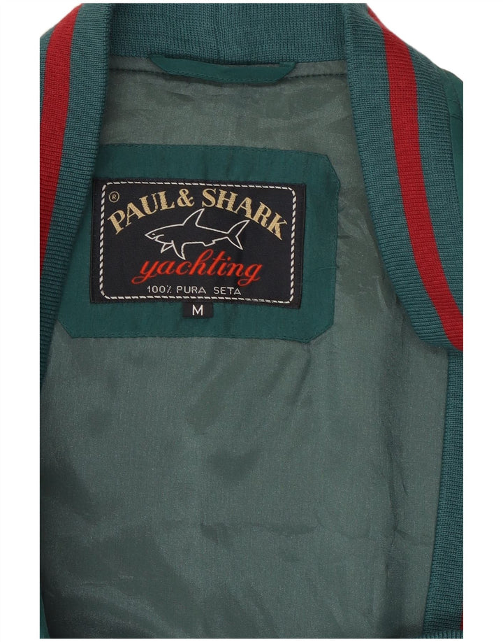 Paul & Shark Veste Bomber Yachting Homme UK 38 Soie Vert Moyen