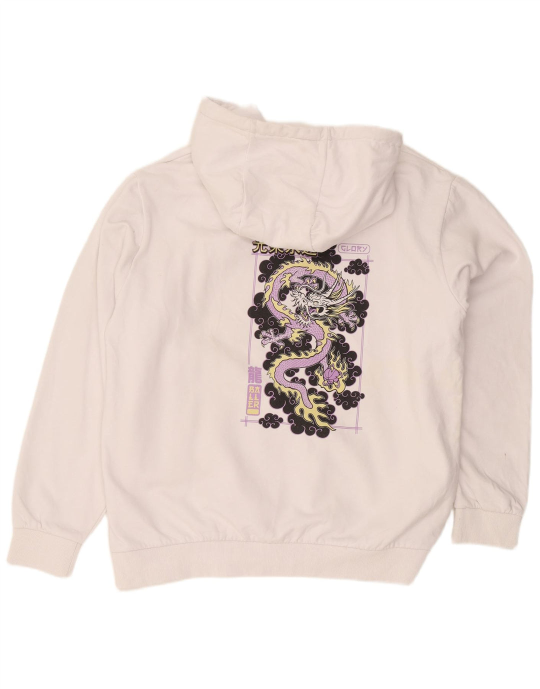 Snipes Pull à capuche graphique pour homme 2XL en coton blanc