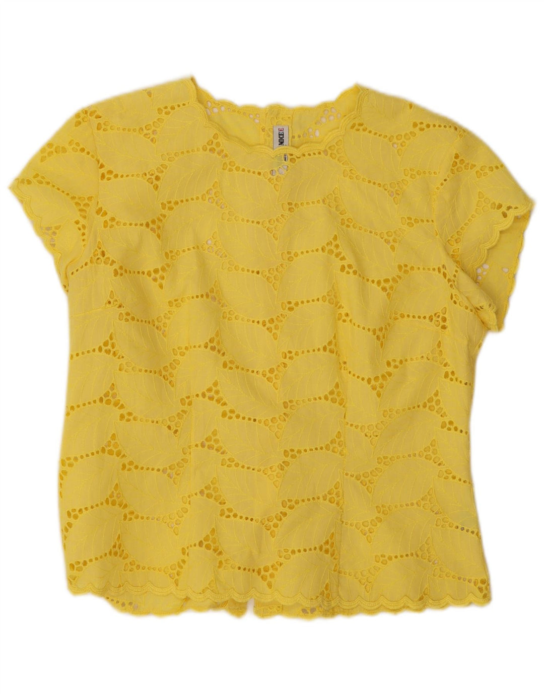 Naracamicee Chemisier Femme UK 14 Grand Jaune Floral Polyester