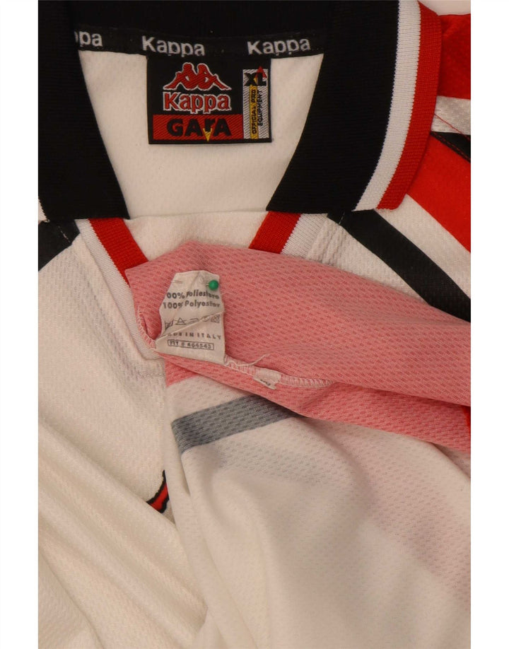Kappa Homme Gara Top Manches Longues XL Blanc Colorblock Polyester