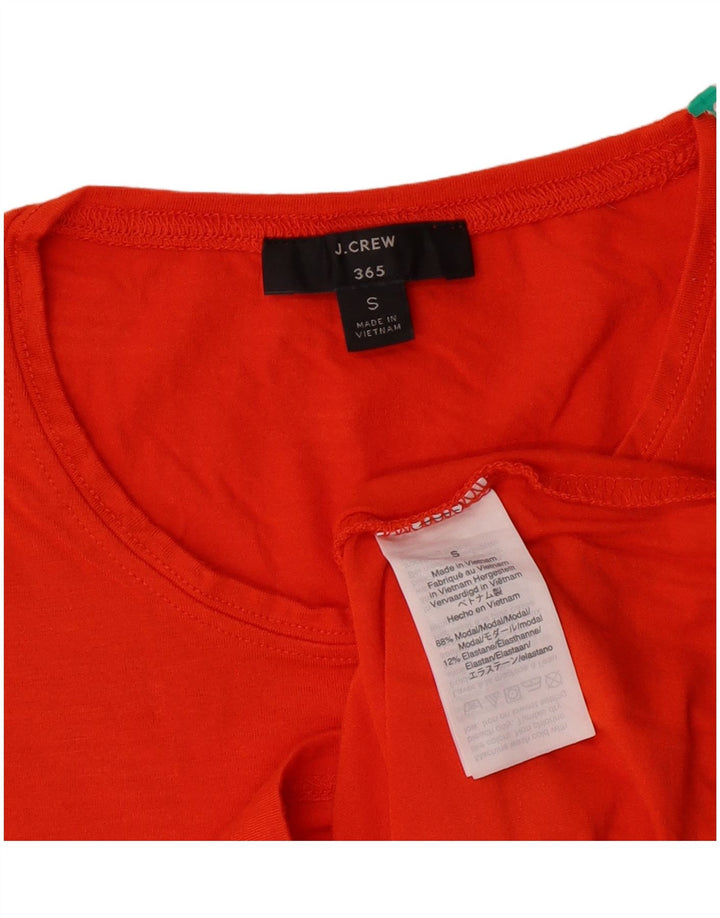 J. CREW T-shirt 365 pour femme UK 10 Small Orange Modal