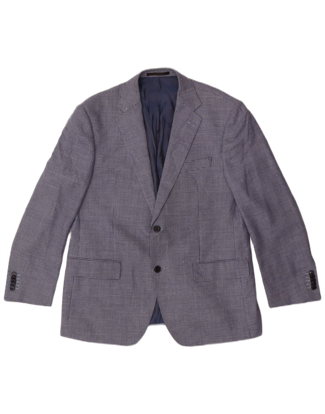 Marks & Spencer Veste blazer courte pour homme UK 42 Large pied-de-poule bleu