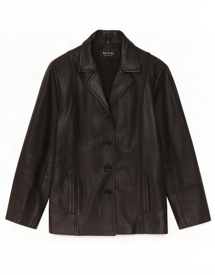 MDK Veste en cuir pour femme UK 12 Medium Noir