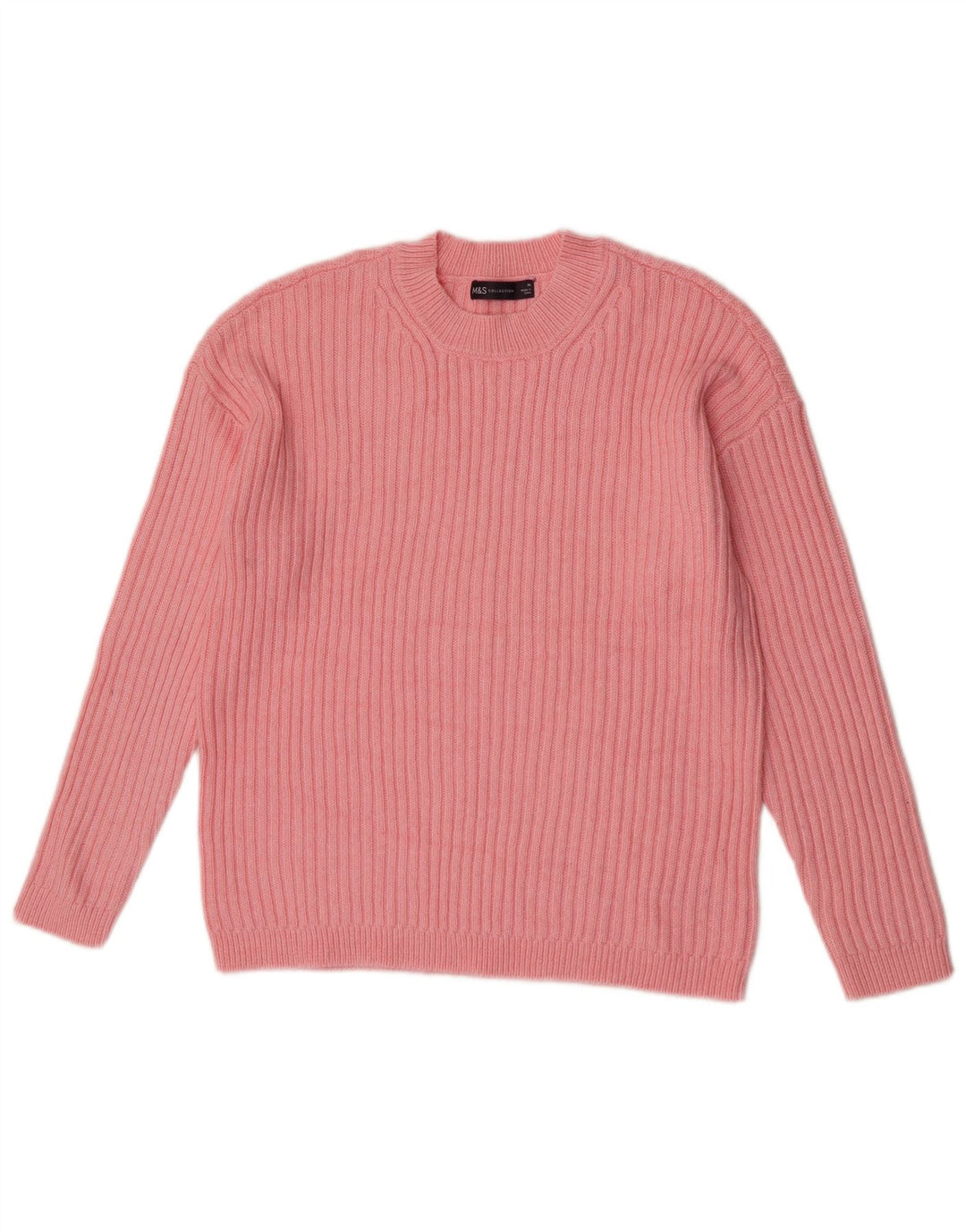 Marks & Spencer Pull à col rond pour femme UK 14 Polyester rose moyen