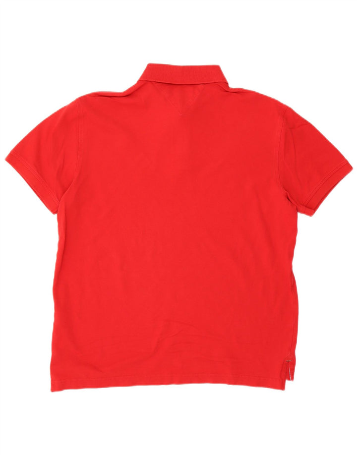 Tommy Hilfiger Polo Regular Fit Homme Coton Rouge Large