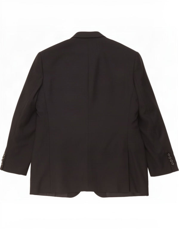 Marks & Spencer Veste blazer à 3 boutons pour homme UK 48 2XL Noir Polyester