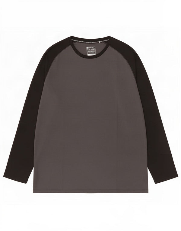 Mountain Warehouse Mens IsoCool Top Long Sleeve 2XL Grey Colourblock