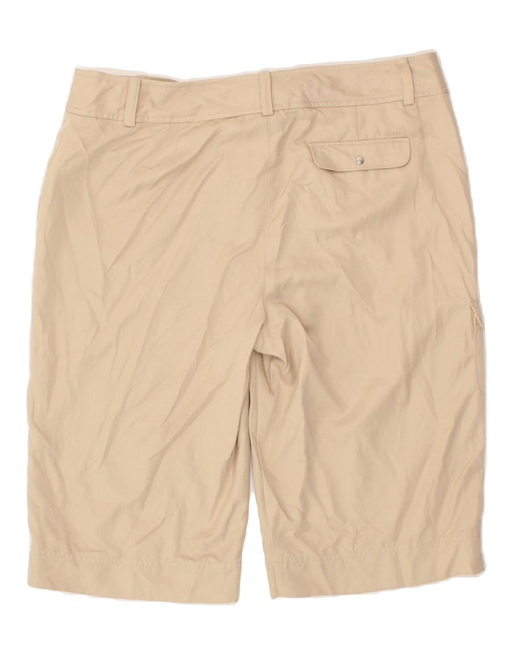 IZOD Womens Stretch Cargo Shorts US 14 XL W32 Beige Polyester Vintage Izod and Second-Hand Izod from Messina Hembry 
