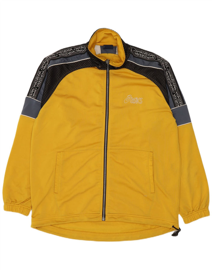 ASICS Veste de Survêtement Graphique Homme Jaune Moyen Colorblock