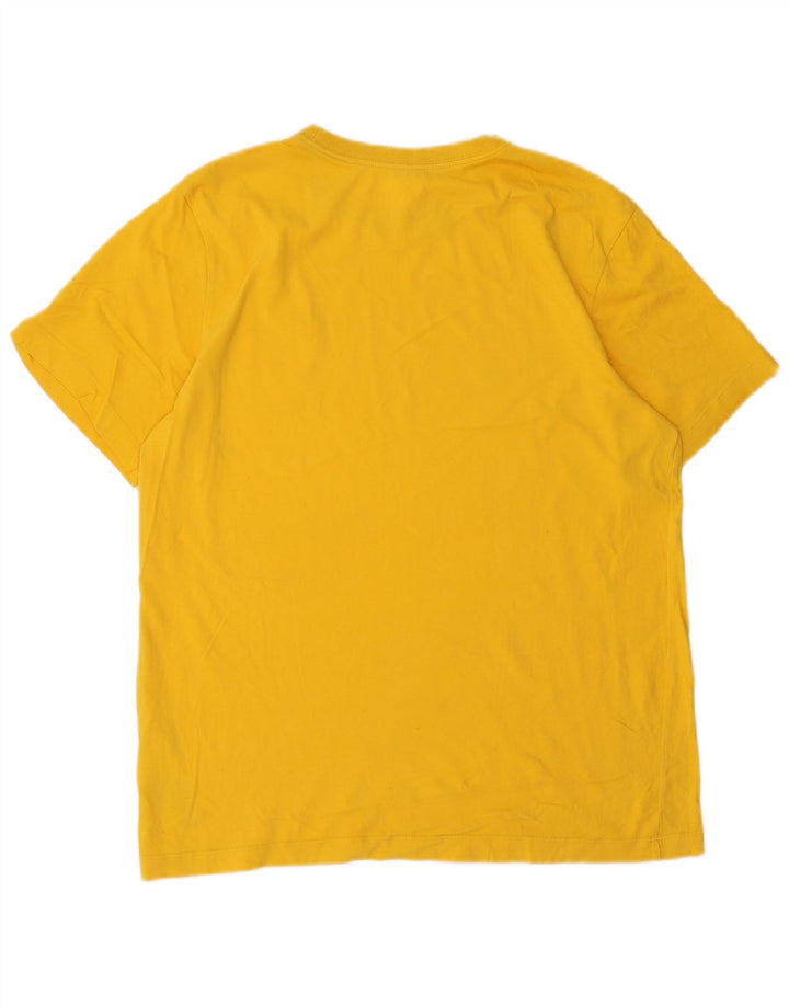 Nike T-Shirt Homme Coton Jaune Moyen