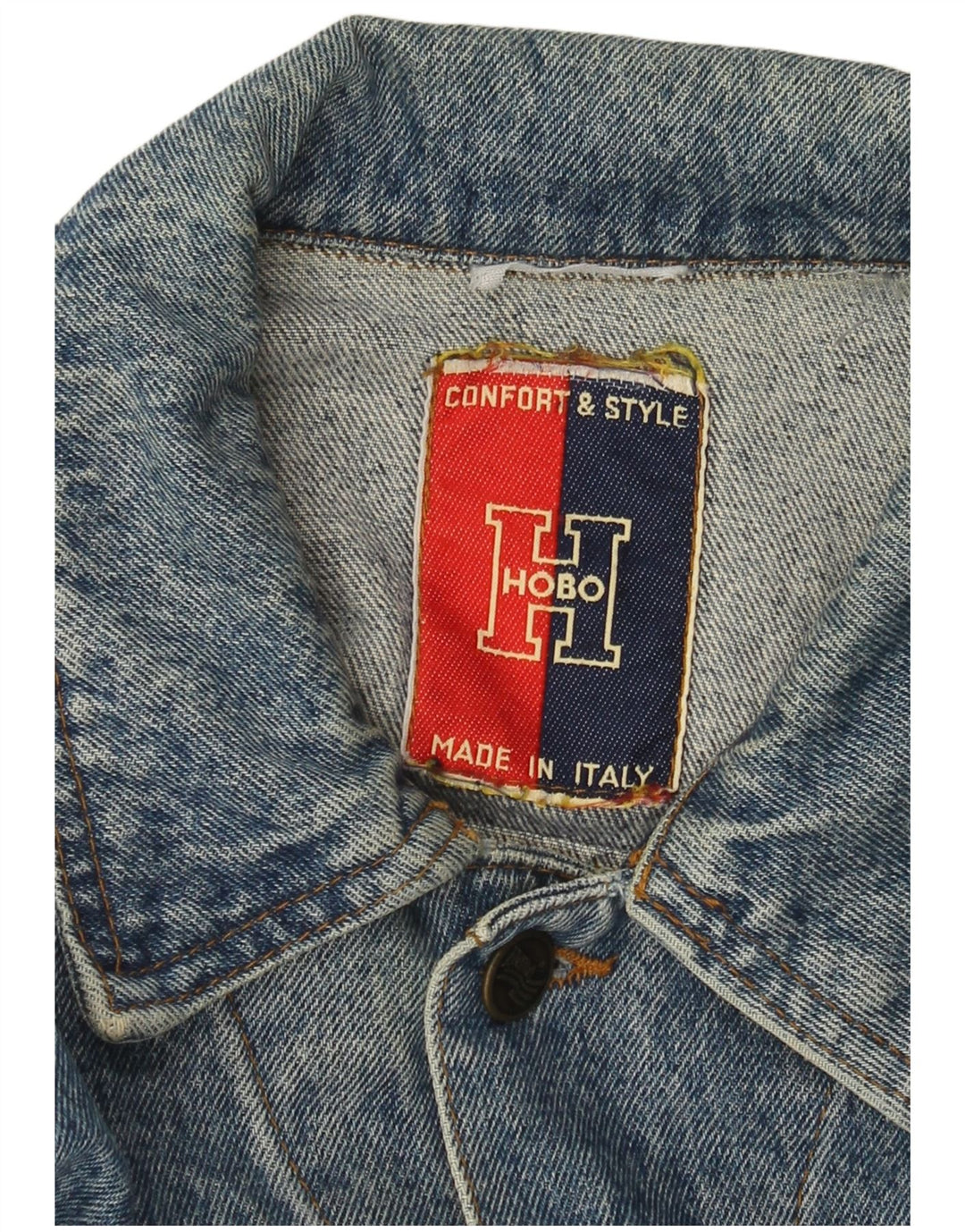 veste en denim homme vintage UK 40 Grand Bleu