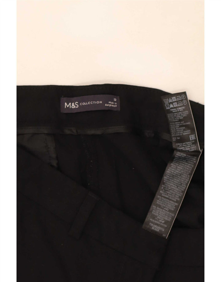 Marks & Spencer Pantalon de costume court pour femme UK 12 Medium W30 L25 Noir