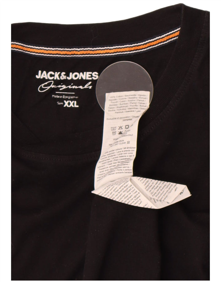 Jack & Jones T-Shirt Homme Haut 2XL Noir Coton