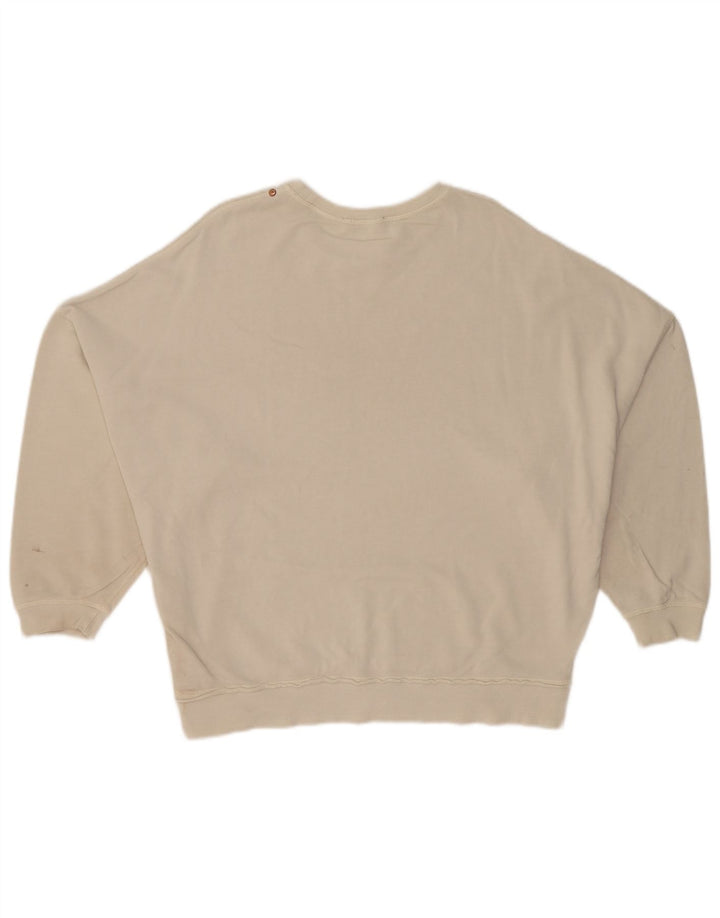 Diesel Sweat-shirt graphique surdimensionné pour femme UK 12 Medium Blanc Floral