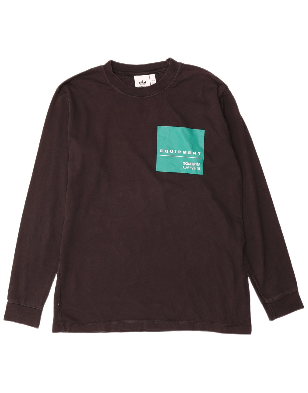 ADIDAS Haut graphique à manches longues pour hommes, grand coton color block noir