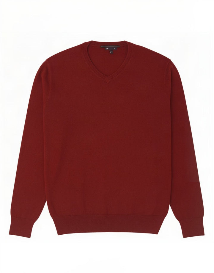 Gap Pull col V pour homme en coton marron Large