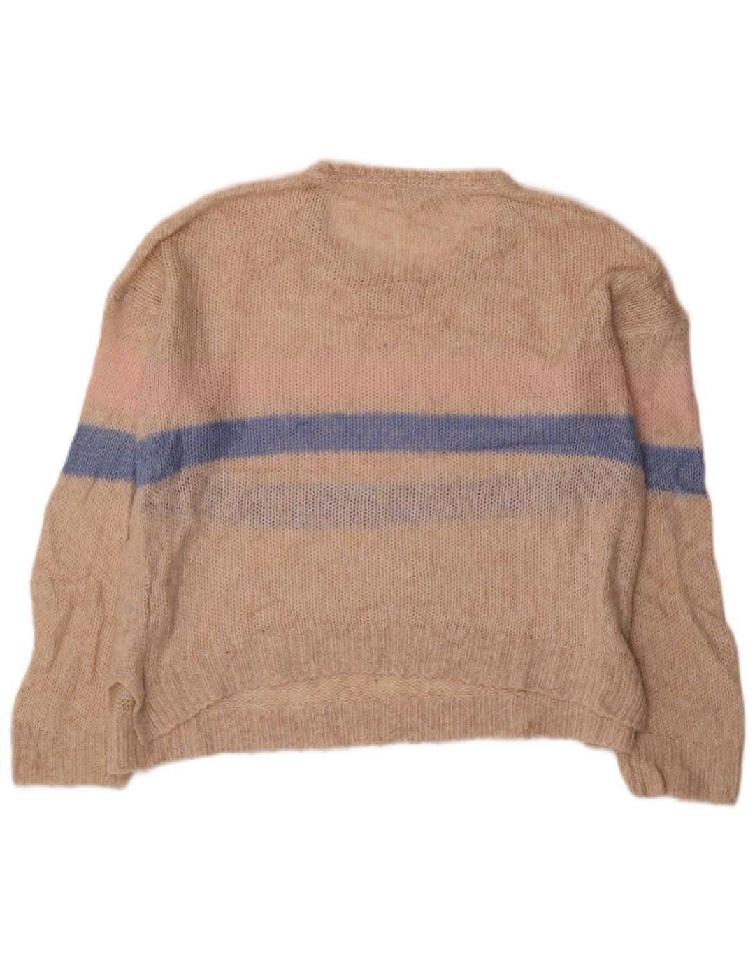 FAT FACE Pull col bateau pour femme UK 12 Beige moyen rayé