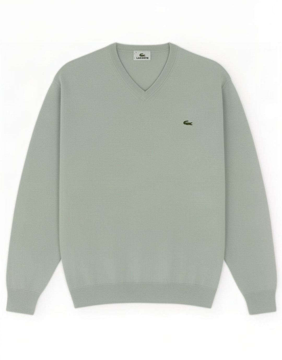 Lacoste Pull col V pour homme Taille 4 Coton turquoise moyen